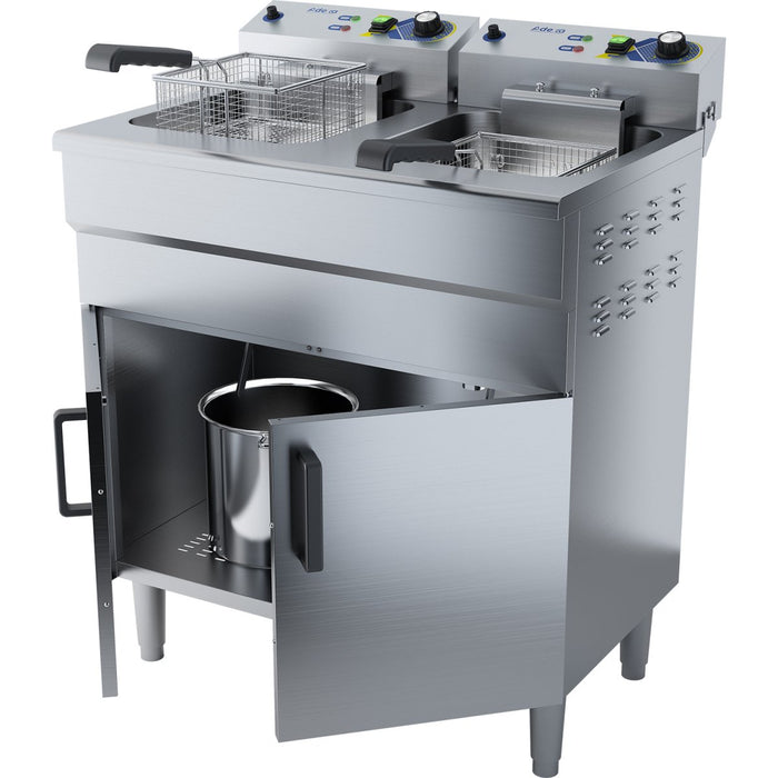 Commercial Fryer Double Electric 2x16 litre 6kW Free standing |  EF162VC