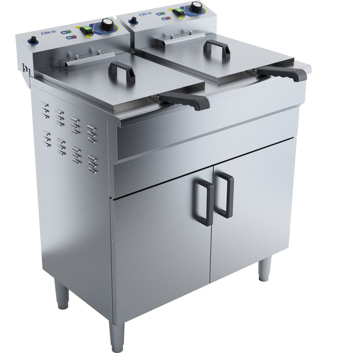 Commercial Fryer Double Electric 2x16 litre 6kW Free standing |  EF162VC