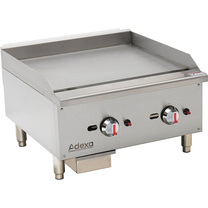 Premium Commercial Gas Griddle Smooth plate 2 burners 15kW Countertop |  EGG24S