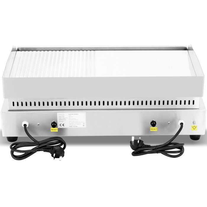 Commercial Griddle Smooth/Ribbed 720x460x240mm Chromed plate 4.4kW Electric |  EGN750D2