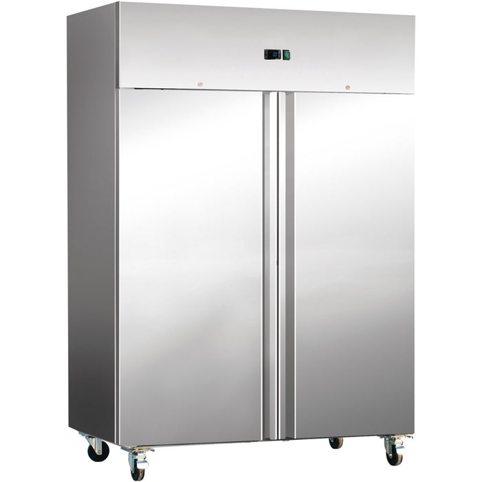 1476lt Commercial Refrigerator Stainless steel Upright cabinet Twin door GN2/1 Ventilated cooling |  THL1410TN
