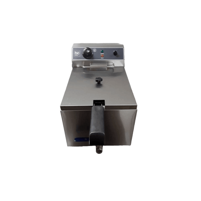 Electric Table Top Chips Fryer With Drainer - 10L - Stainless Steel - 28.5x50x38cm
