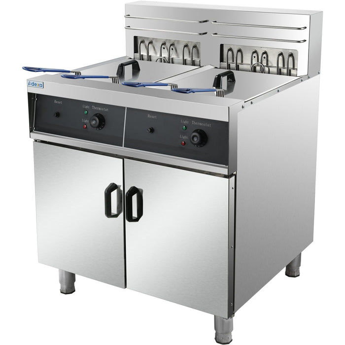Commercial Fryer Double Electric 2x30 litre 20kW Free standing |  HEF262