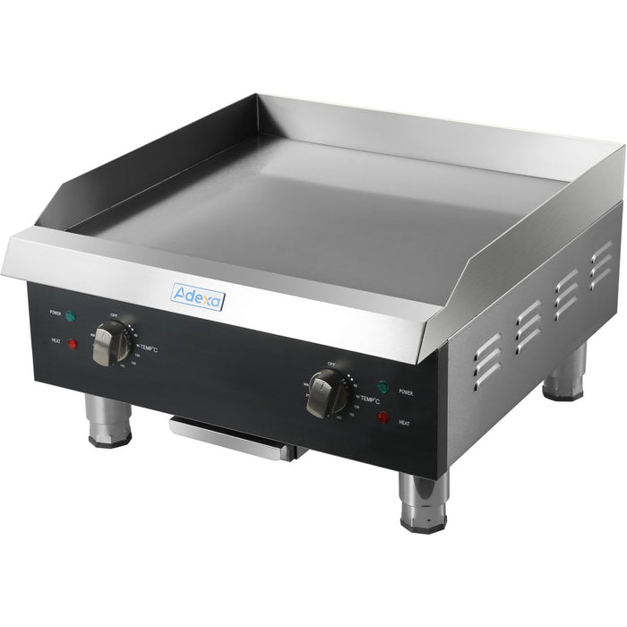 Commercial Griddle Smooth 610x620x360mm 8kW Electric |  HEG824