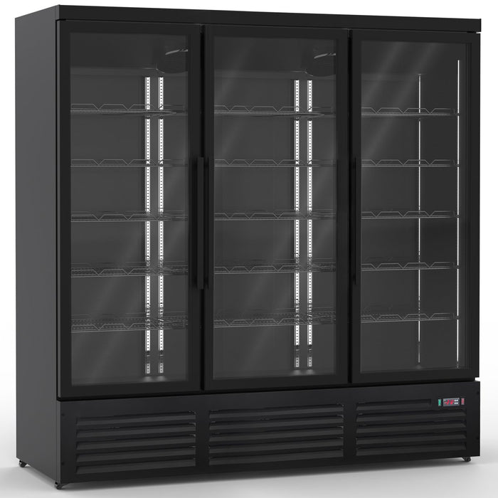 Commercial Display Freezer with Triple Glass door 1450 litres Black |  KXD1880BLACK