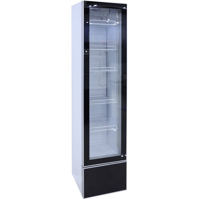Commercial Bottle Cooler Showcase Upright Single door 150 litres Black |  LGZ150W