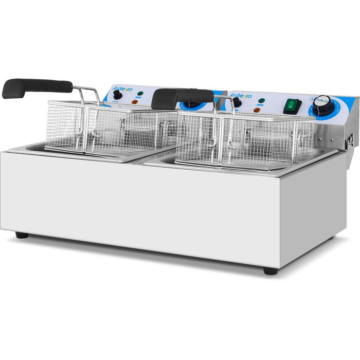 Commercial Twin Fryer Electric 10+10 litre 6kW Countertop |  MAREF102A