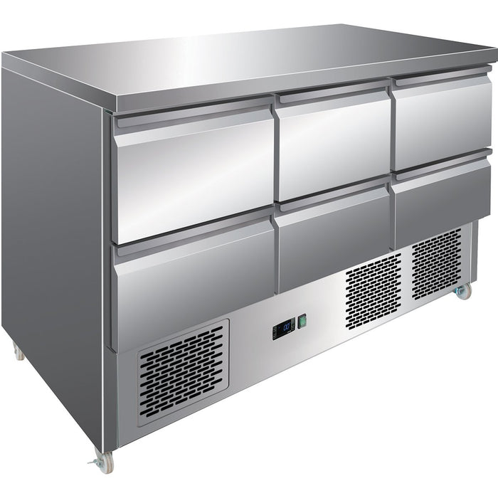 Refrigerated Prep Counter 6 drawers |  6DS33