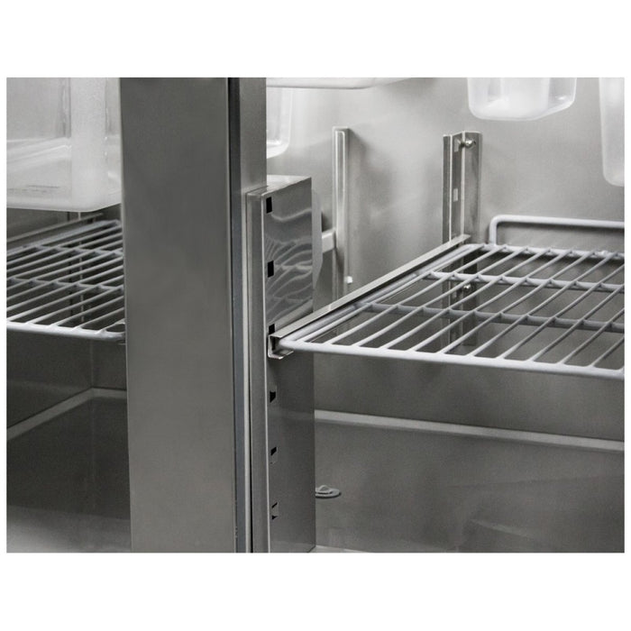 Saladette Prep Counter with Glass top 1365x700x1350mm 3 doors |  S903CG