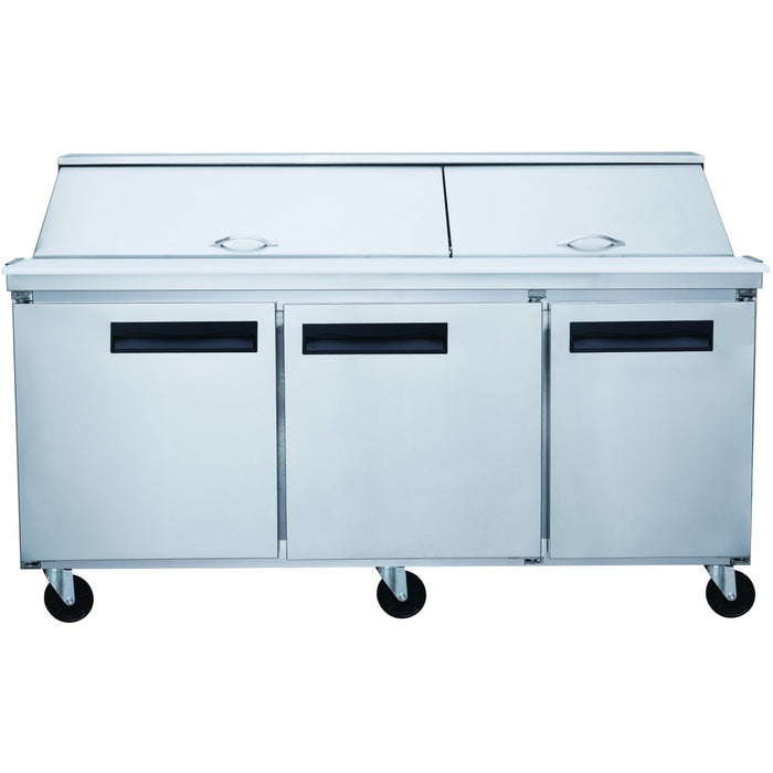 3 Door Mega Top Refrigerated Sandwich Prep Table 30xGN1/6 |  DSP7230MS3