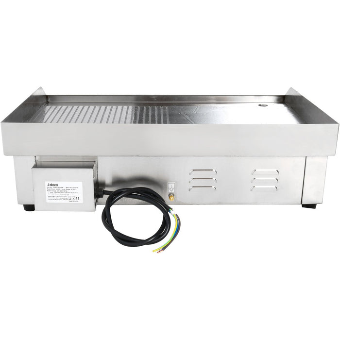 Commercial Griddle Smooth/Ribbed 728x393mm 2 zones 4.4kW Electric |  WHEG820AFR
