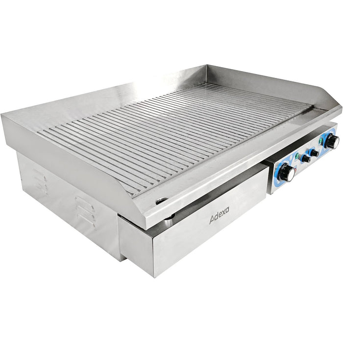 Commercial Griddle Ribbed 728x393mm 2 zones 4.4kW Electric |  WHEG820AR