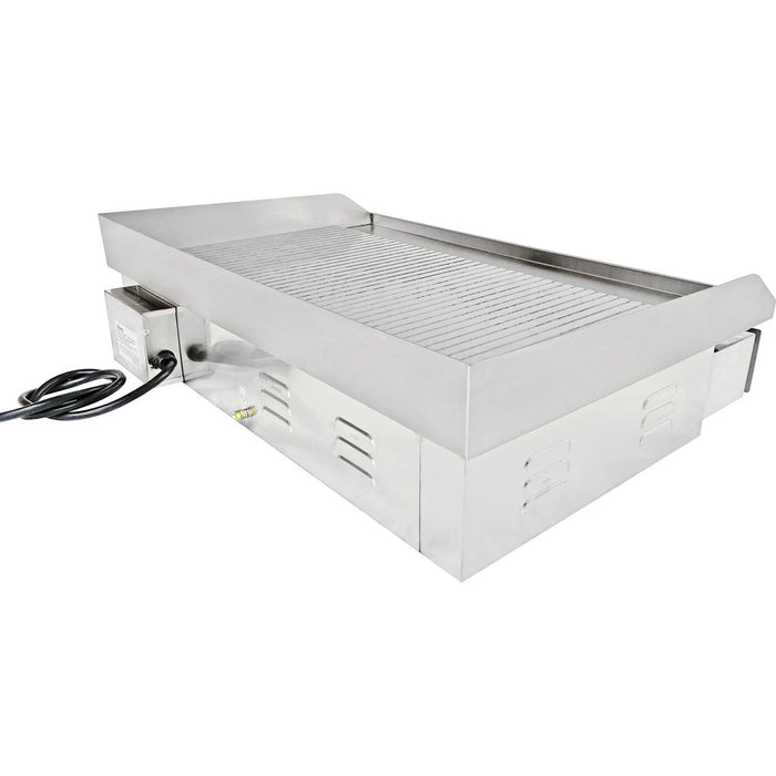 Commercial Griddle Ribbed 728x393mm 2 zones 4.4kW Electric |  WHEG820AR