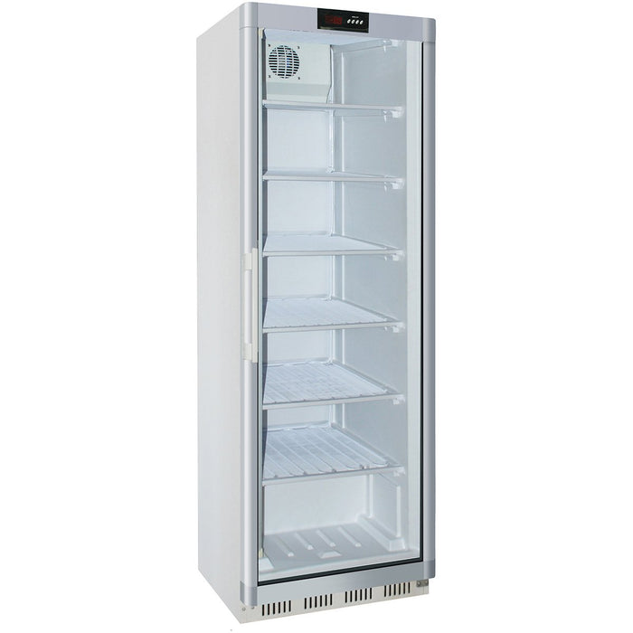 Commercial Refrigerator Upright cabinet 400 litres White Single glass door |  WR400G
