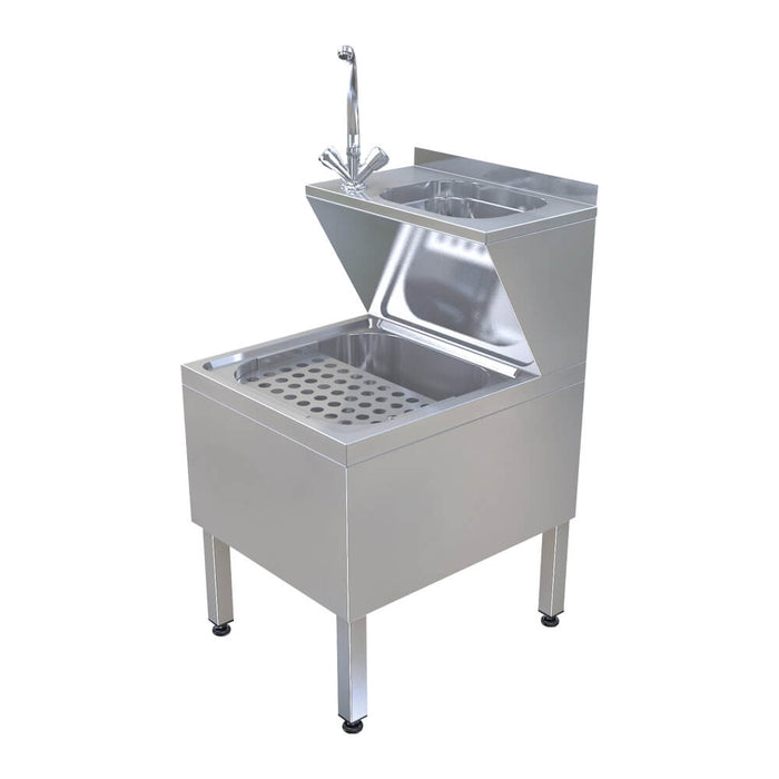 Stainless Steel Janitorial Sink & Basin Unit 600mm Depth