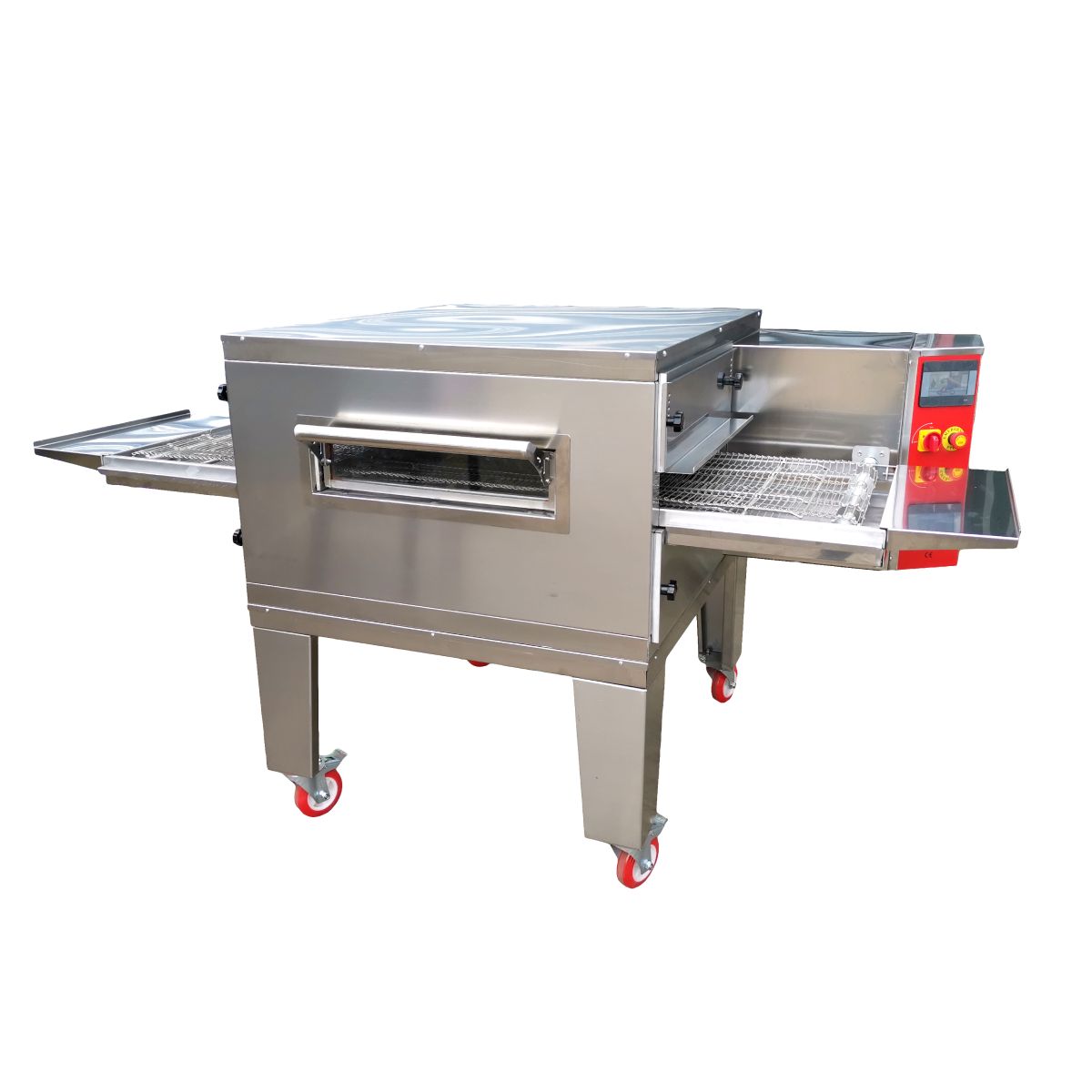Professional pizzeria with commercial pizza ovens
