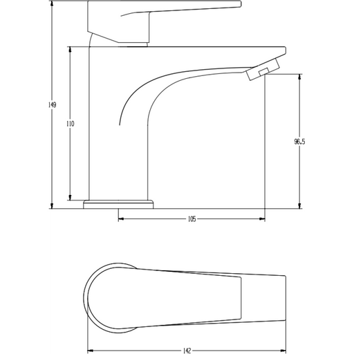Basin Mixer Tap Single Lever Chrome |  10325000 Makfry