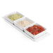 Olympia Whiteware Snack Dishes with Plates 3 Section (2 Pack) Olympia