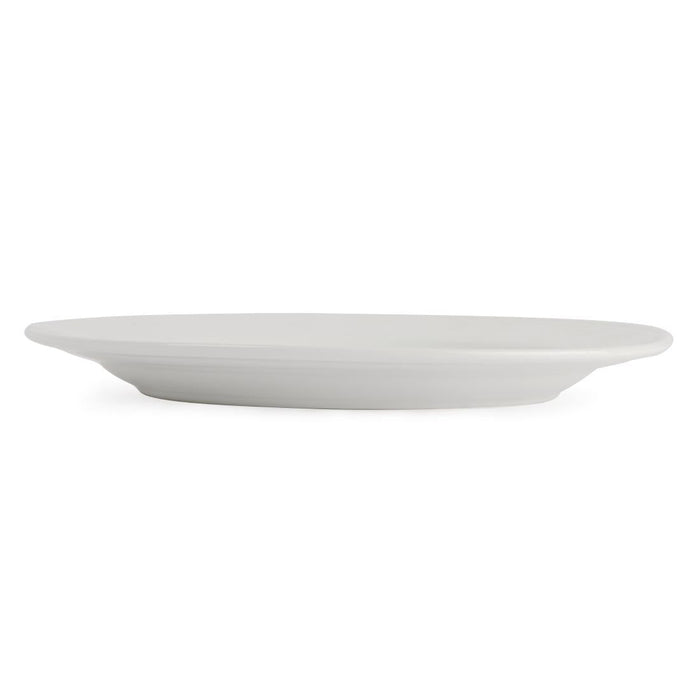 Olympia Linear Wide Rimmed Plates White 250mm (12 Pack) Olympia