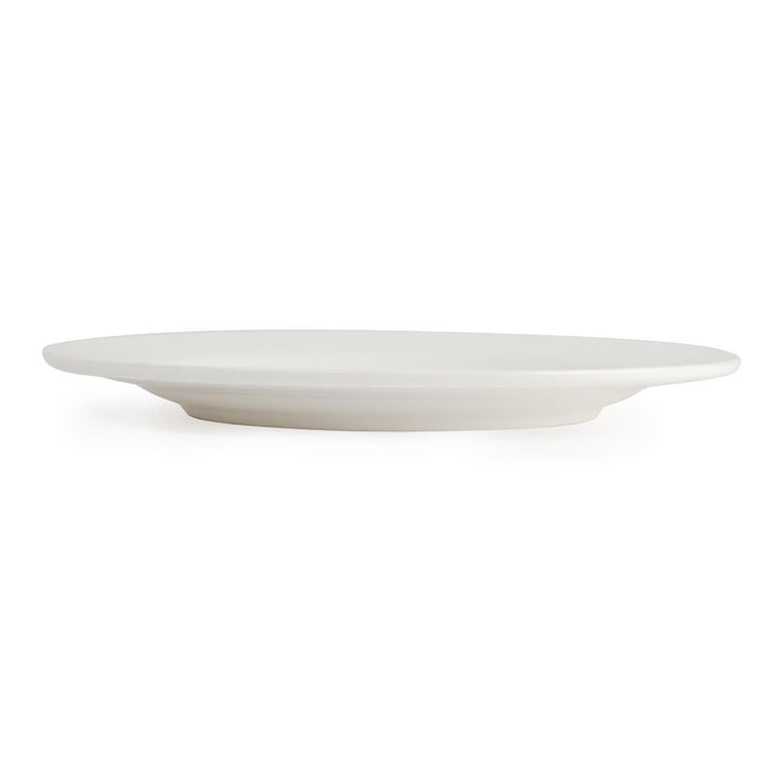 Olympia Lumina Wide Rim Round Plates White 200mm (6 pack) Olympia