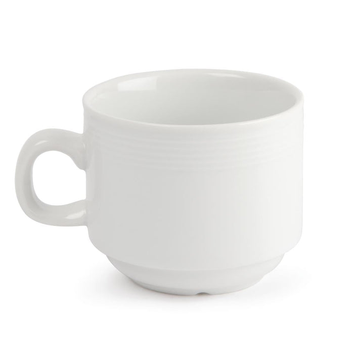 Olympia Linear Stacking Tea Cups 200ml 7oz (12 Pack) Olympia