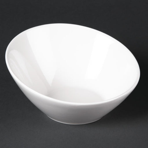 Olympia Lumina Oval Sloping Bowls White 148mm (6 pack) Olympia