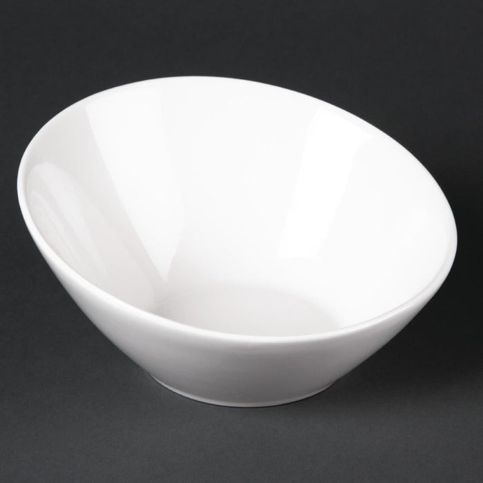 Olympia Lumina Oval Sloping Bowls White 148mm (6 pack) Olympia