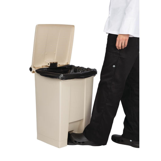Rubbermaid Step-On Pedal Bin Beige 45.5Ltr Slim Jim