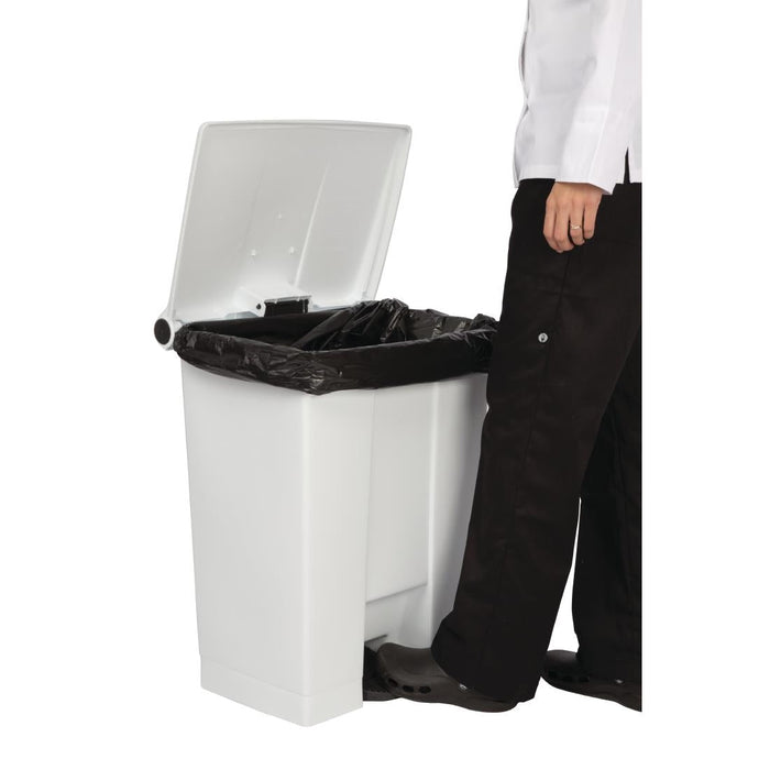 Rubbermaid Step-On Pedal Bin White 68Ltr Slim Jim