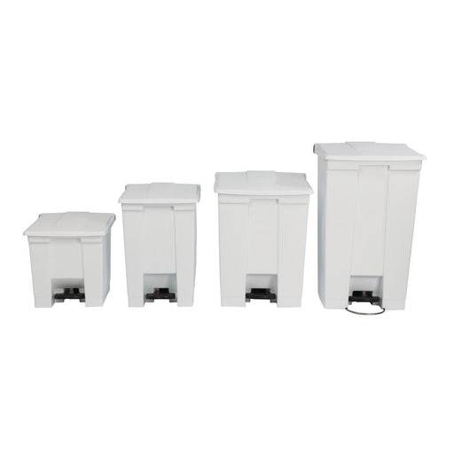 Rubbermaid Step-On Pedal Bin White 45.5Ltr Slim Jim