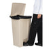 Rubbermaid Step-On Pedal Bin Beige 87Ltr Slim Jim