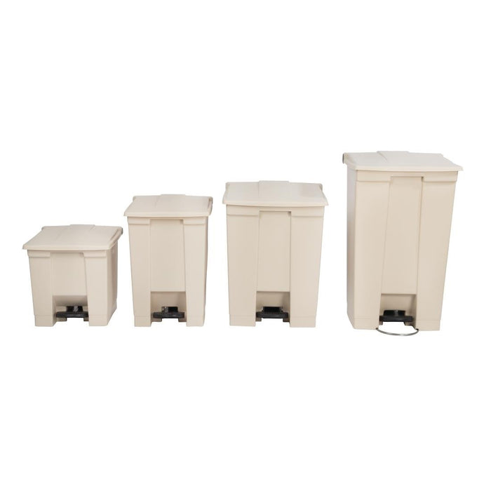 Rubbermaid Step-On Pedal Bin Beige 30.5Ltr Slim Jim