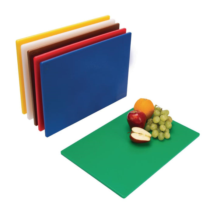 Hygiplas Low Density 6-Piece Chopping Board Set 450x300x10mm Hygiplas