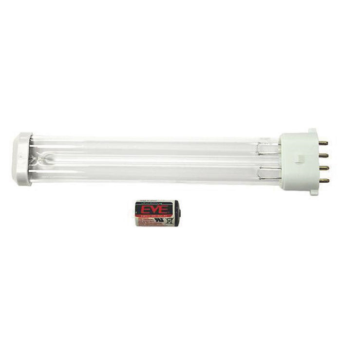 Replacements bulb and battery. White end cap