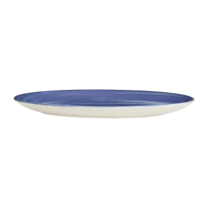 Steelite Revolution Bluestone Oval Coupe Plates 342mm (12 Pack) Steelite