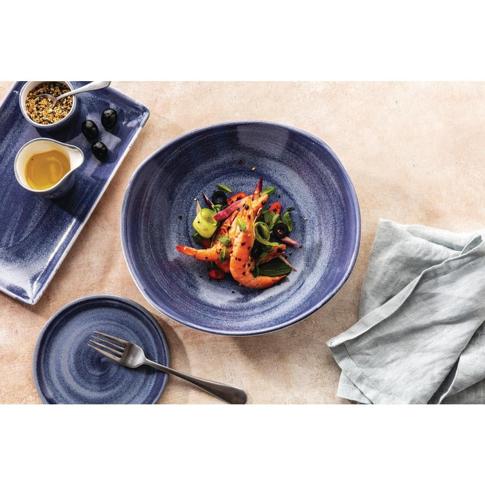 Steelite Revolution Bluestone Rectangle Plates 270mm (6 Pack) Steelite