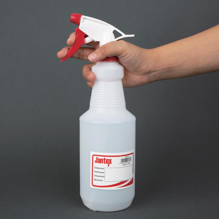 Jantex Colour-Coded Trigger Spray Bottle Red 750ml Jantex