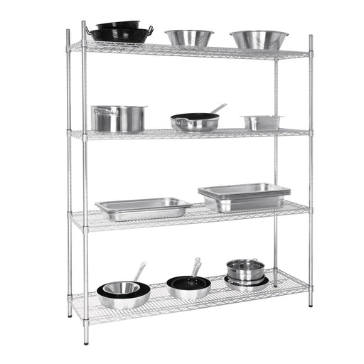 Vogue 4 Tier Wire Shelving Kit 1525x460mm Vogue