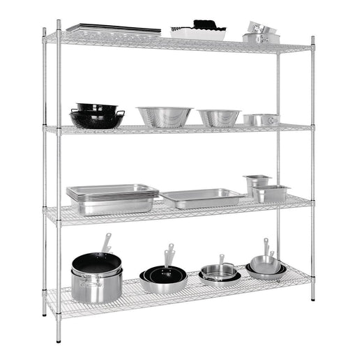 Vogue 4 Tier Wire Shelving Kit 1830x460mm Vogue