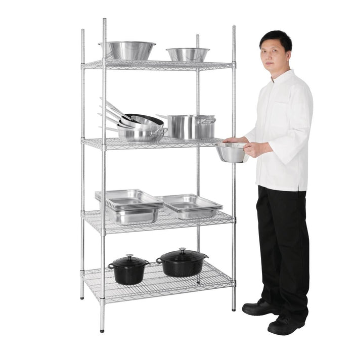 Vogue 4 Tier Wire Shelving Kit 915x610mm Vogue