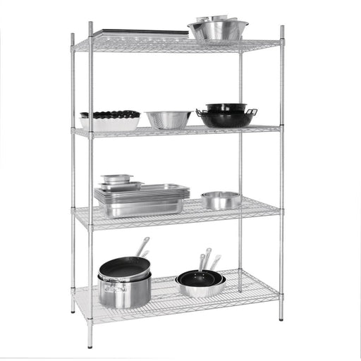 Vogue 4 Tier Wire Shelving Kit 1220x610mm Vogue