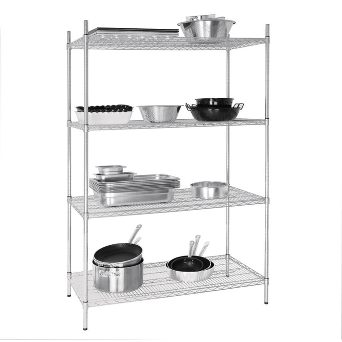 Vogue 4 Tier Wire Shelving Kit 1220x610mm Vogue