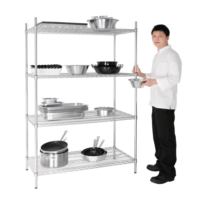 Vogue 4 Tier Wire Shelving Kit 1220x610mm Vogue