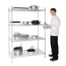 Vogue 4 Tier Wire Shelving Kit 1220x610mm Vogue