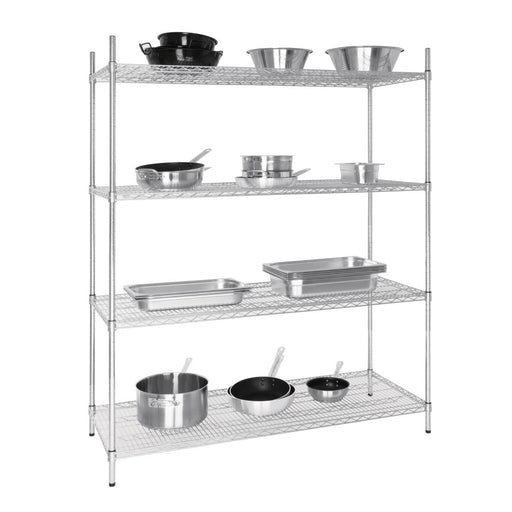 Vogue 4 Tier Wire Shelving Kit 1525x610mm Vogue