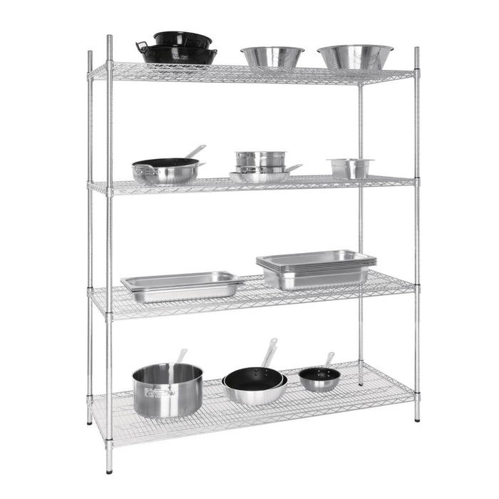 Vogue 4 Tier Wire Shelving Kit 1525x610mm Vogue