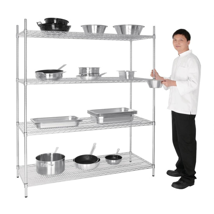 Vogue 4 Tier Wire Shelving Kit 1525x610mm Vogue