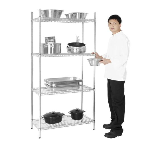 Vogue 4 Tier Wire Shelving Kit 915x460mm Vogue