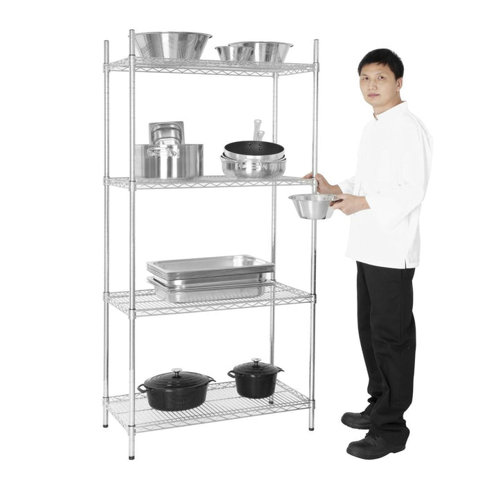 Vogue 4 Tier Wire Shelving Kit 915x460mm Vogue