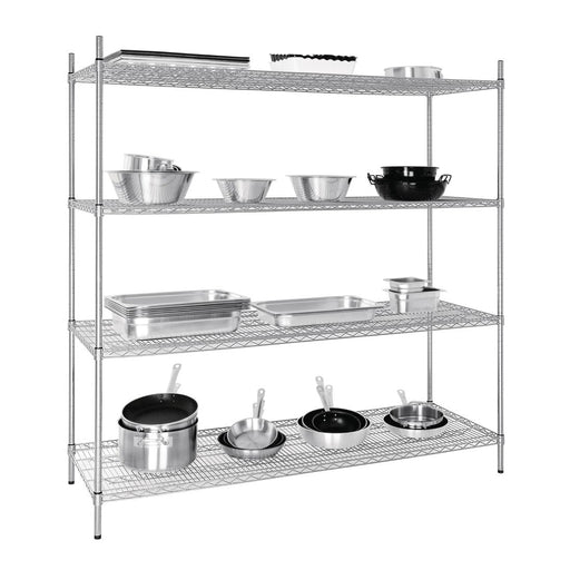 Vogue 4 Tier Wire Shelving Kit 1830x610mm Vogue
